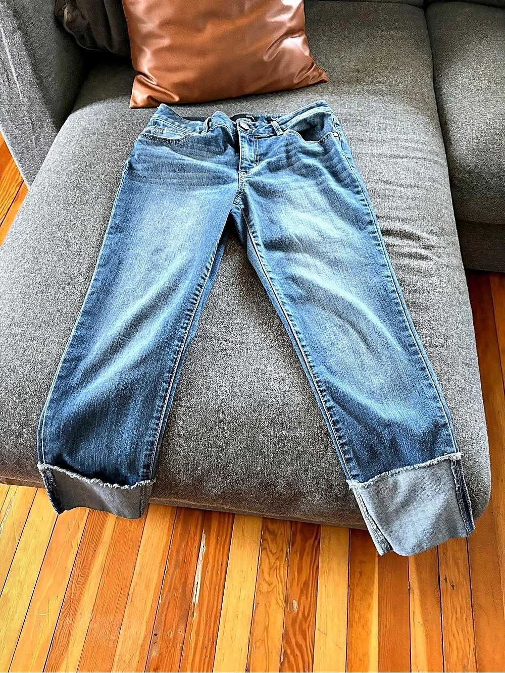1822 Denim Taylor Cuffed Mid Rise Skinny Jeans Blue Size 8